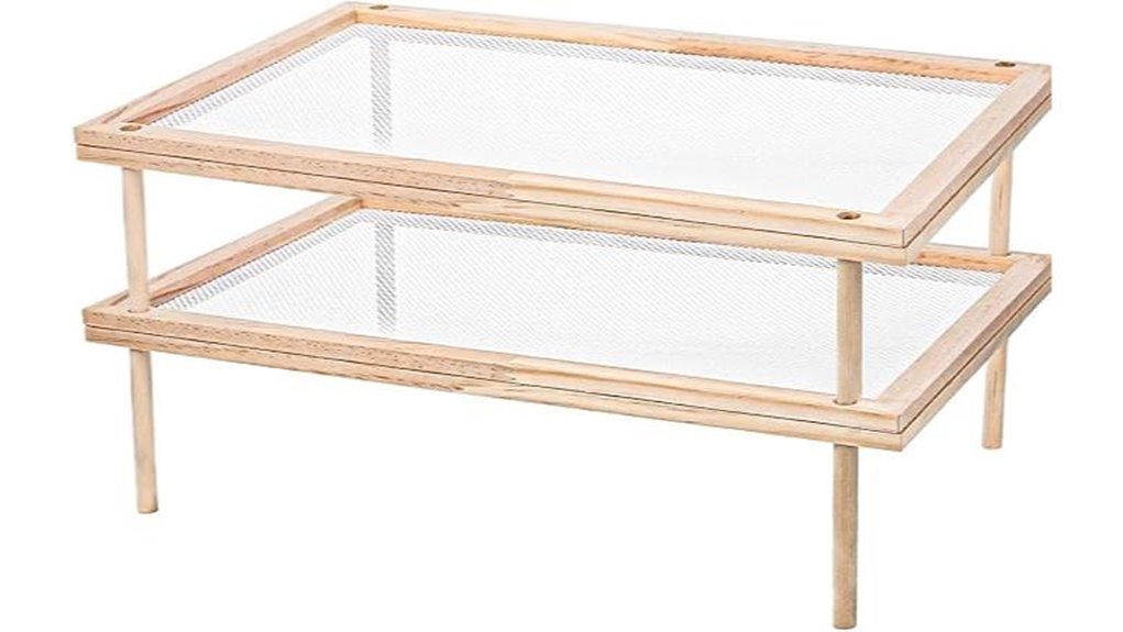 stackable wood pasta rack