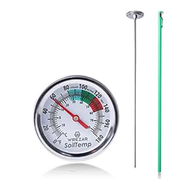 stainless steel compost thermometer
