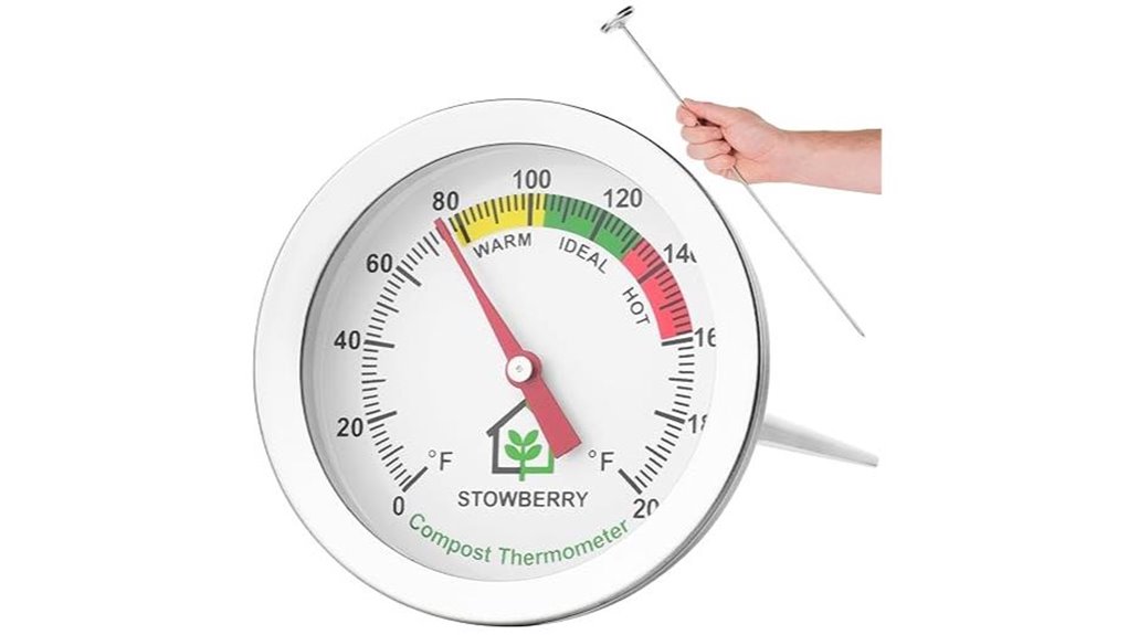 stainless steel compost thermometer