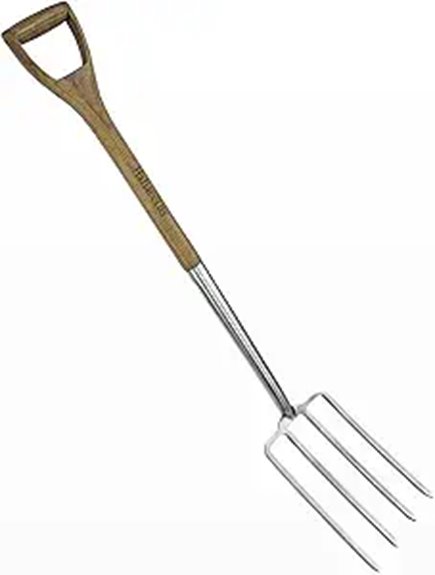 stainless steel gardening fork