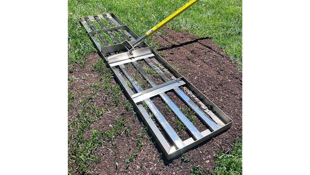 stainless steel lawn leveling rake