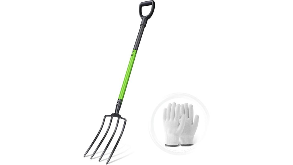 steel handle pitch fork