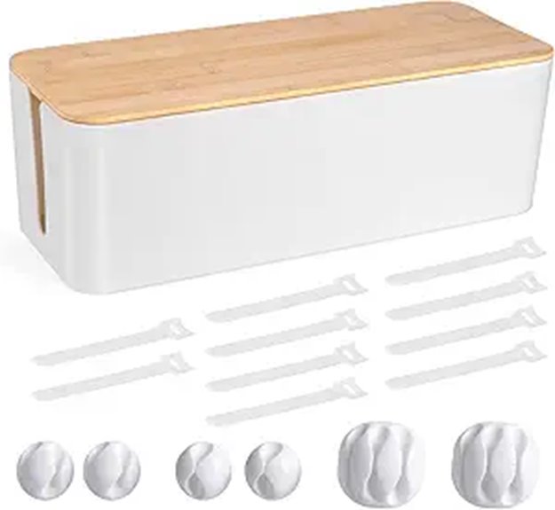 stylish wooden cable organizer