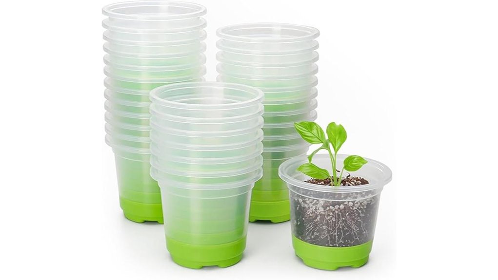 thickened clear nursery pots