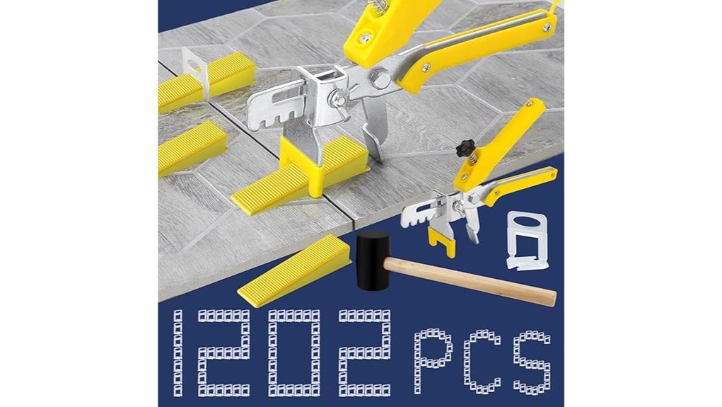 tile leveling plier mallet system