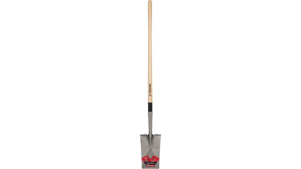 truper garden spade extended steps