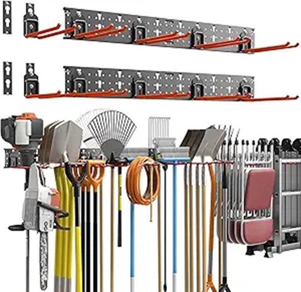 wall mounted garden tool storage