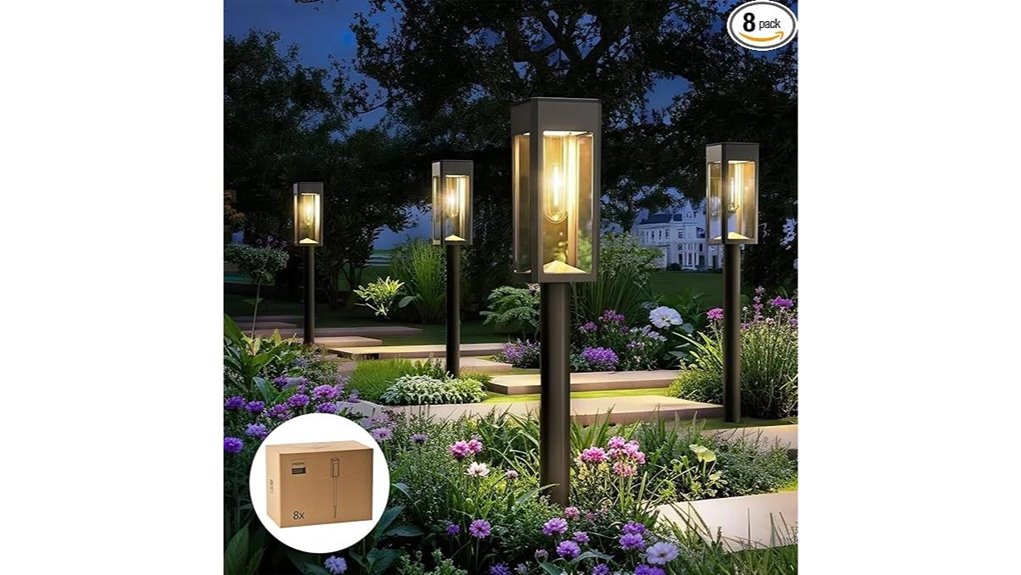 warm white solar pathway lights
