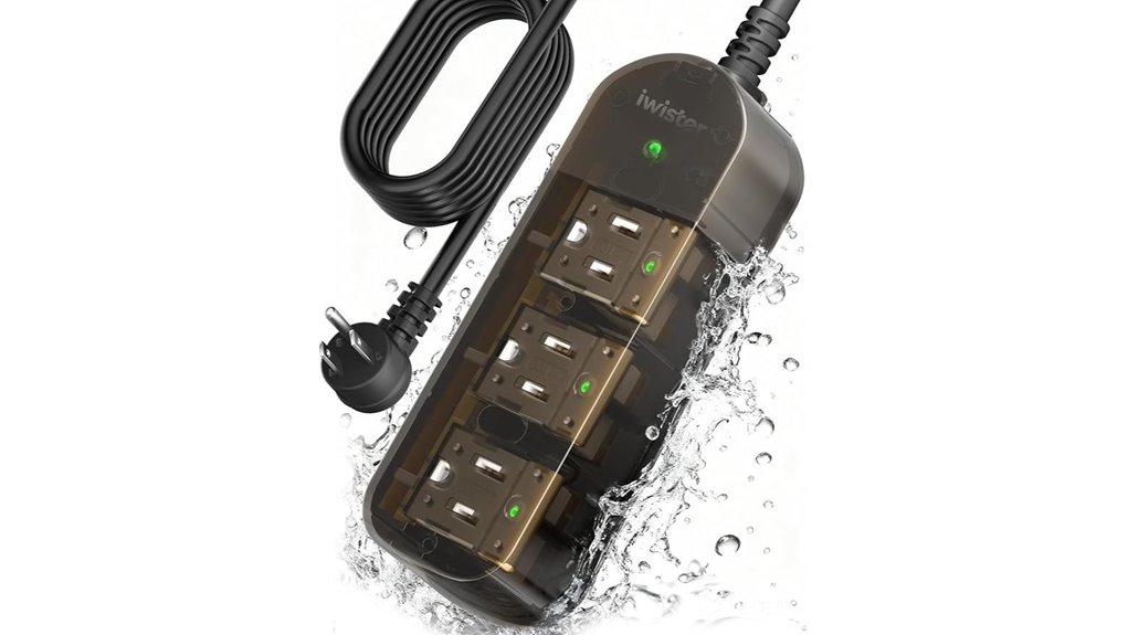 waterproof multi outlet power