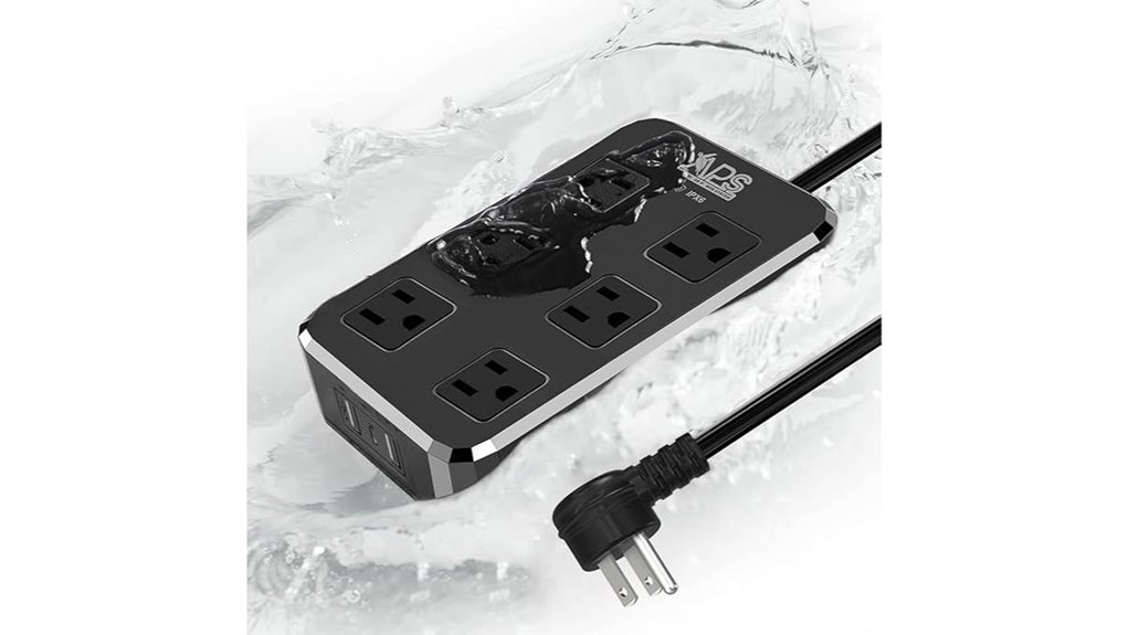 weatherproof power strip usb