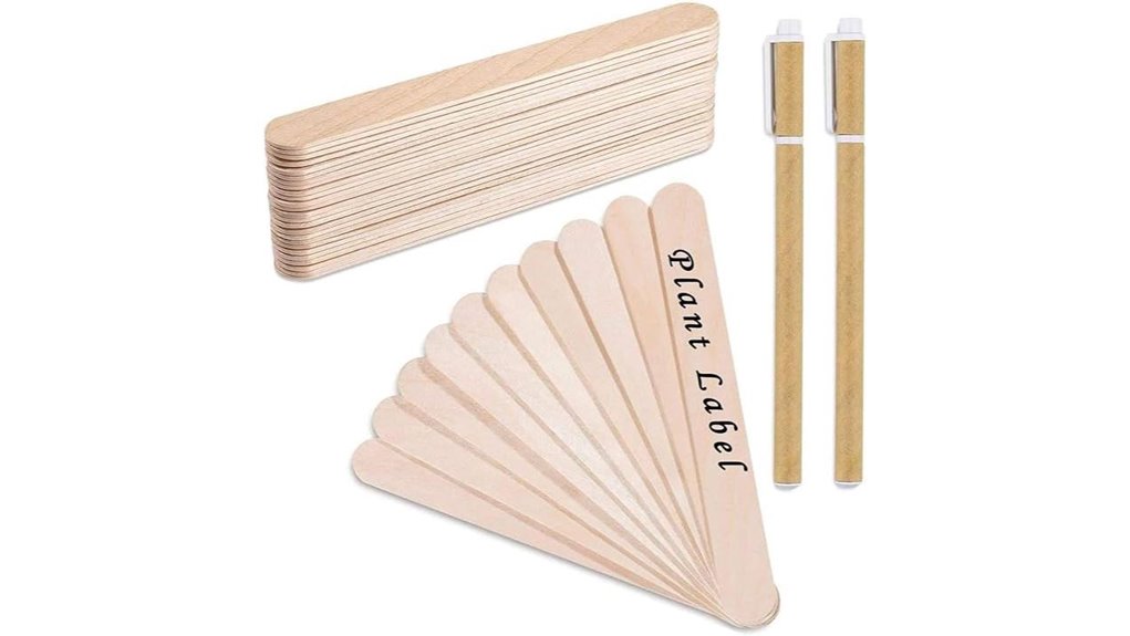 wooden plant labels set