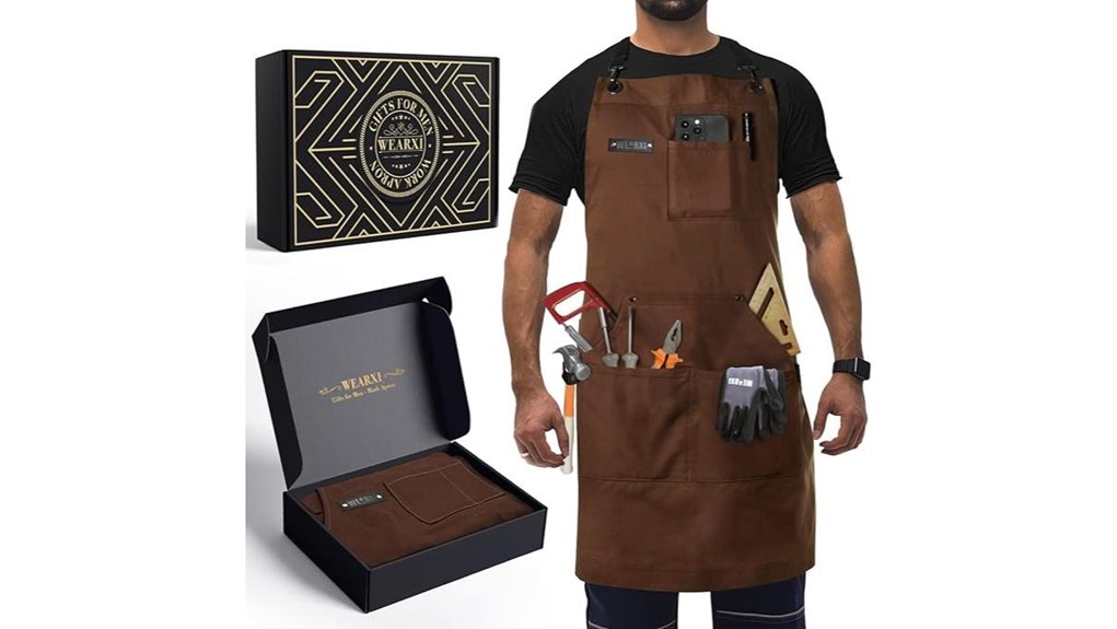 woodworking apron with pockets