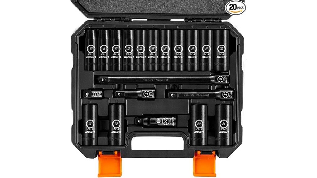20 piece metric socket set