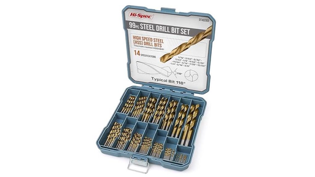 99 piece steel drill set