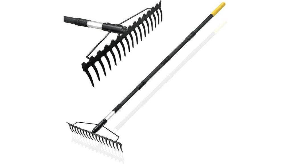 adjustable handle bow rake