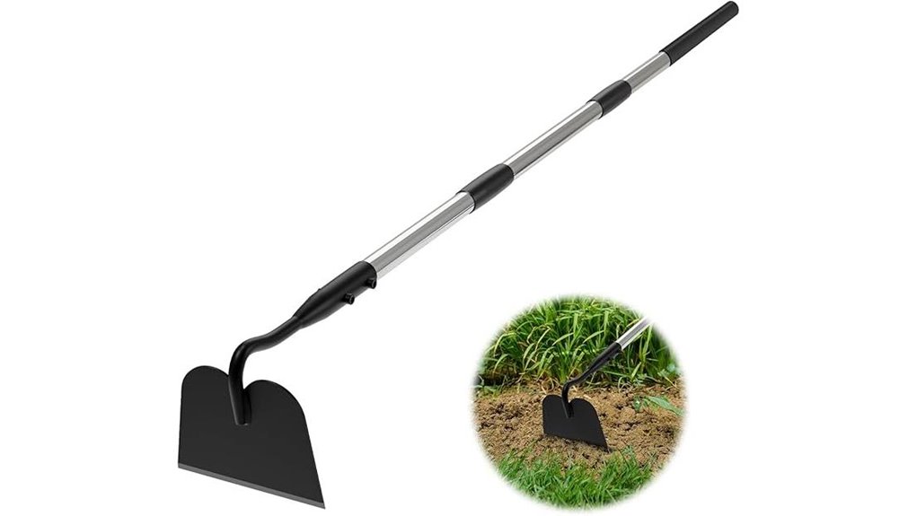 adjustable handle hoe tool