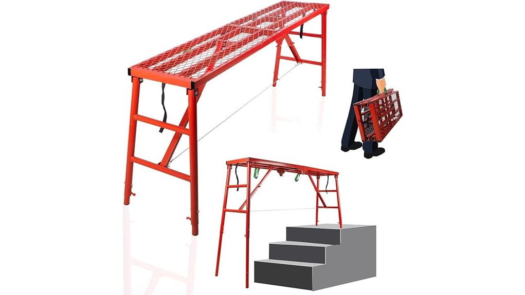 adjustable steel scaffolding ladder