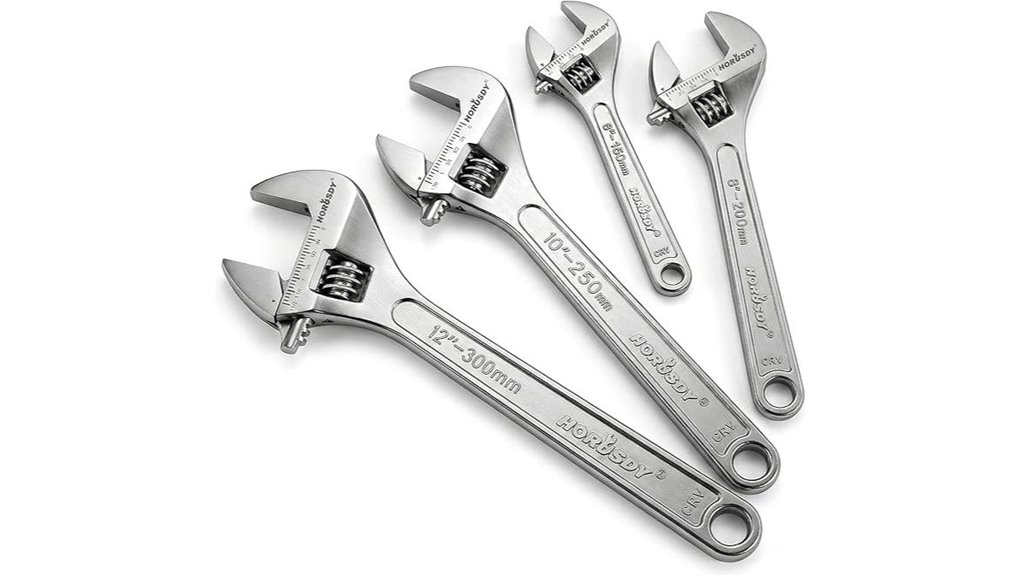 adjustable wrench set 4 piece