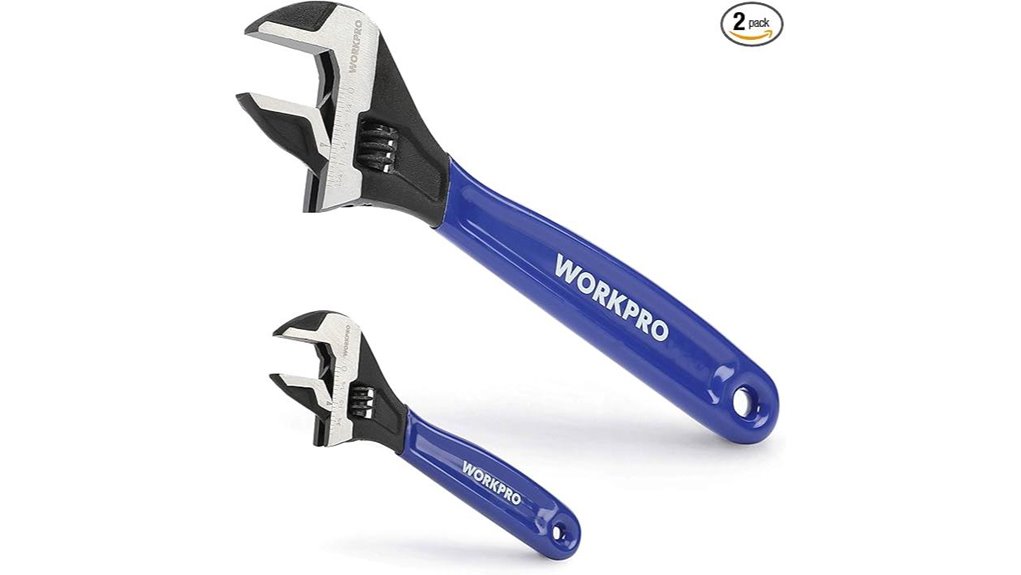 adjustable wrench set sizes