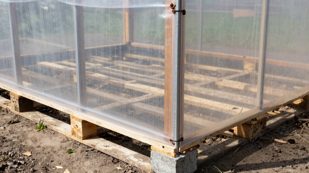 affordable sturdy greenhouse foundation