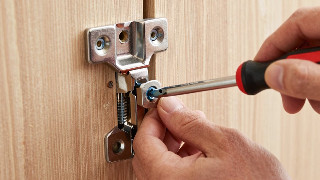 align hinges before screwing