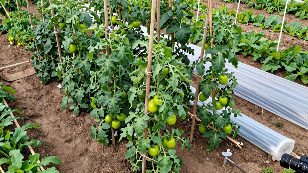 anchor tall vegetables securely