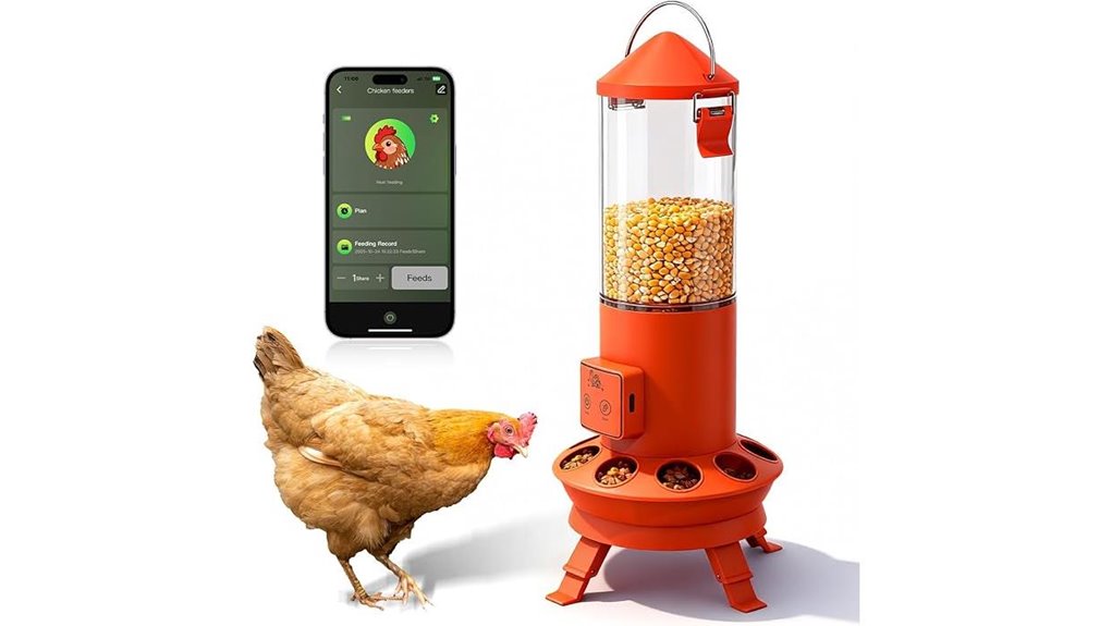 app controlled chicken feeder