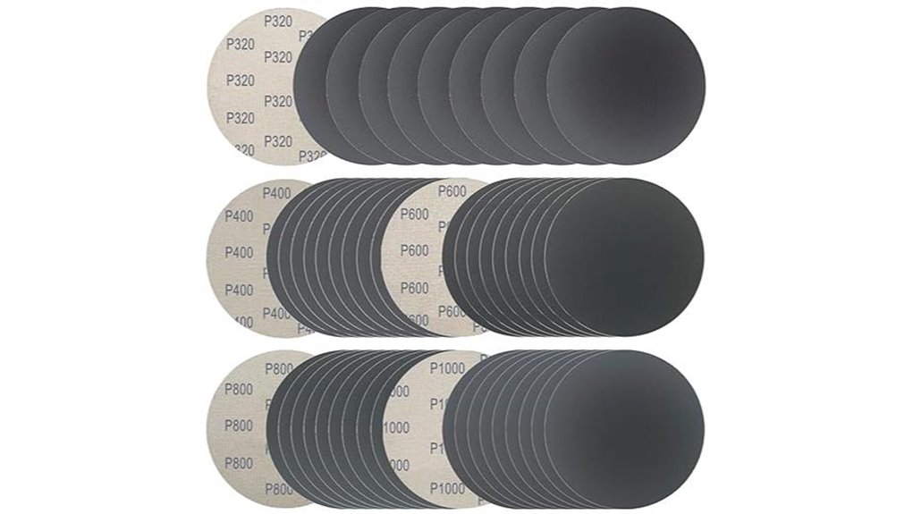 assorted grit sanding discs