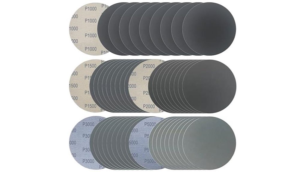 assorted grit sanding discs