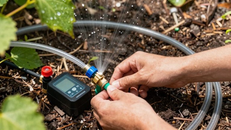 automatic garden irrigation setup