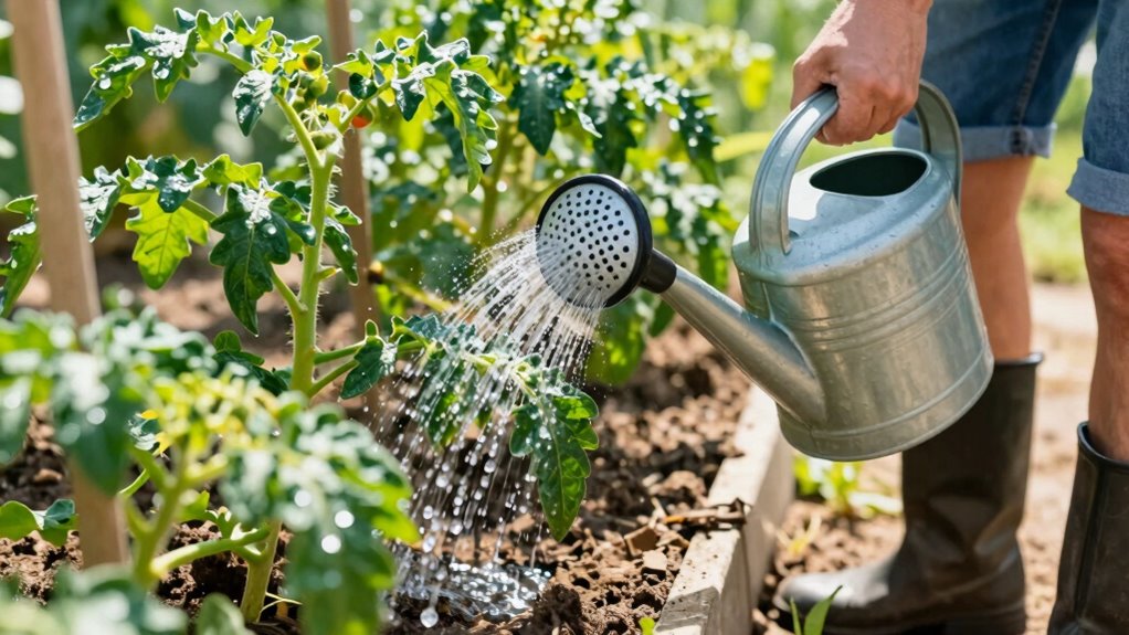 avoid overhead watering plants
