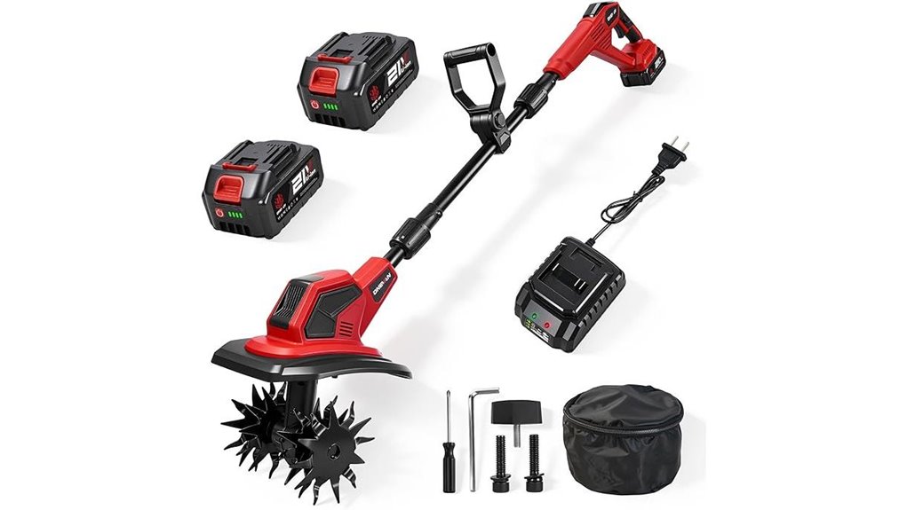 battery powered garden tiller
