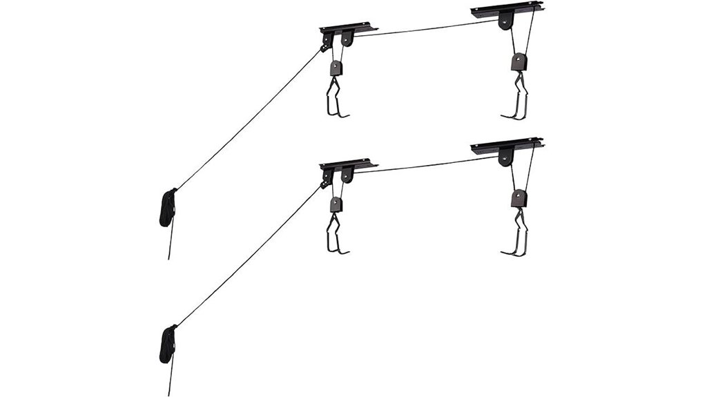 bike hoist pulley system