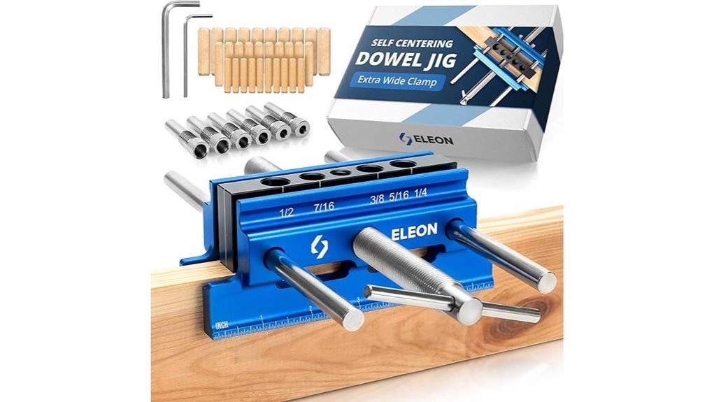 blue self centering dowel jig