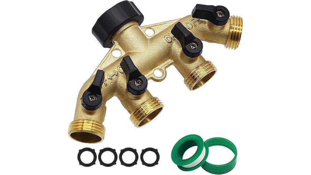 brass hose splitter adapter