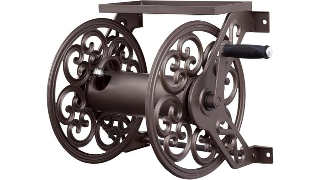 bronze wall mounted hose reel
