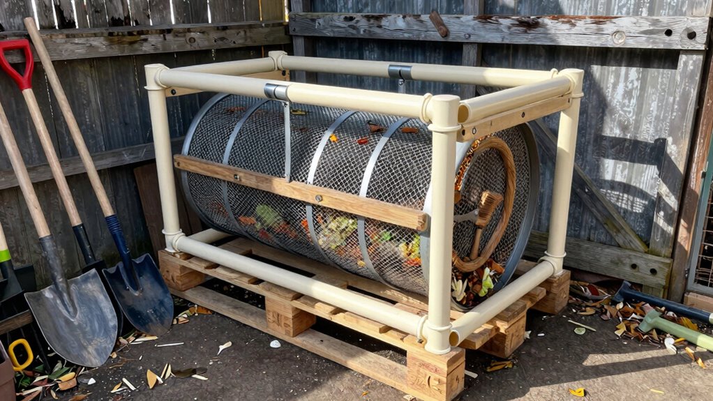 build your own compost tumbler