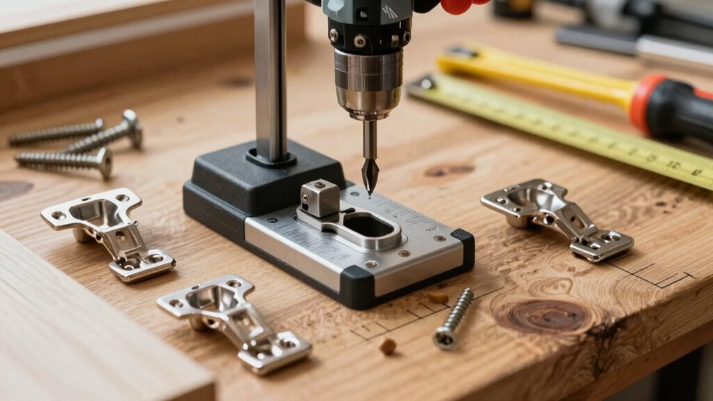 cabinet hinge installation tools