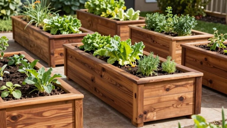cedar wood garden beds
