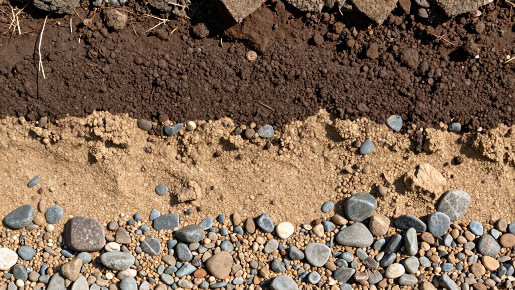 coarse sand and gravel drainage