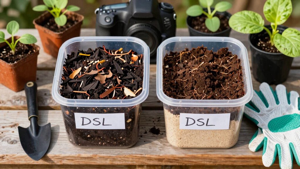 compost enriches soil mix supports