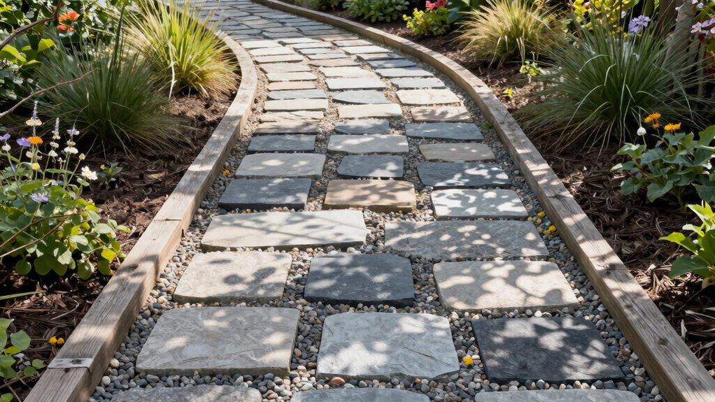 consistent garden pathway maintenance