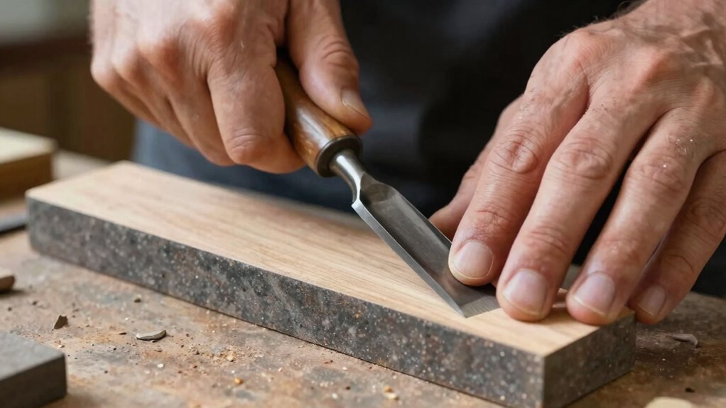 consistent pressure for sharpening