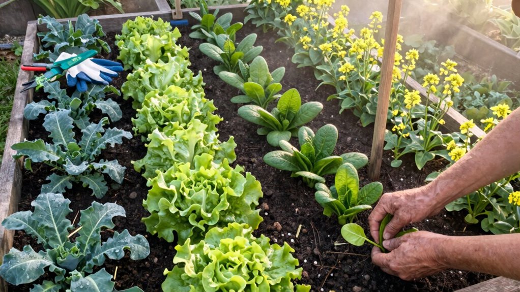 continuous leafy greens harvest