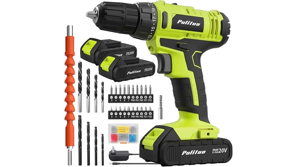cordless drill with batteries