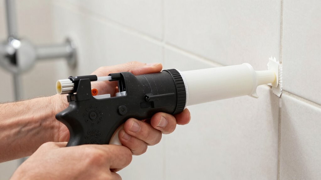 correctly load caulk tube