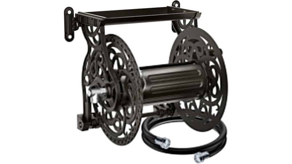 dark bronze garden hose reel