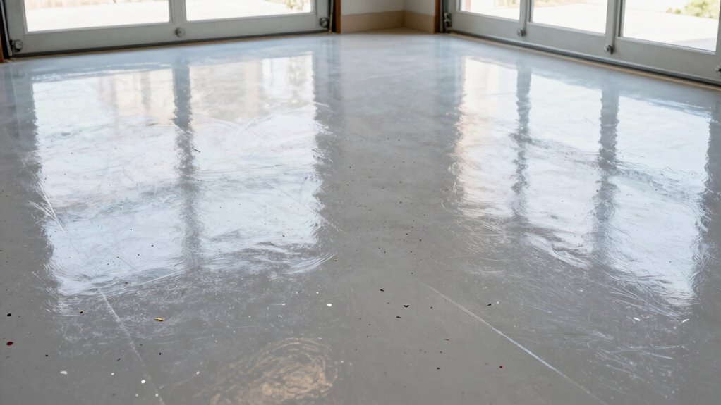 decorative flakes enhance flooring