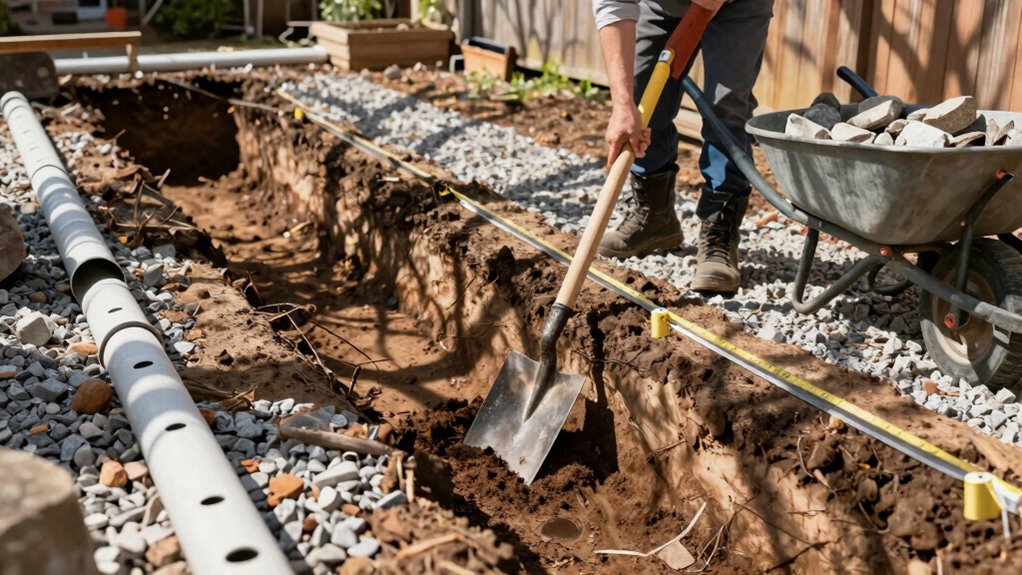 diy french drain installation