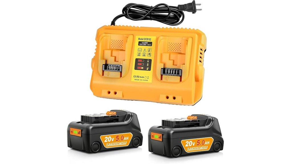 dual 5 0ah dewalt batteries